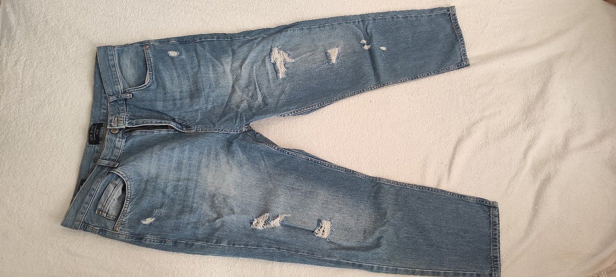 LCW Jeans Gri Bol Kesim Midi Kot Pantolon - Görsel 2