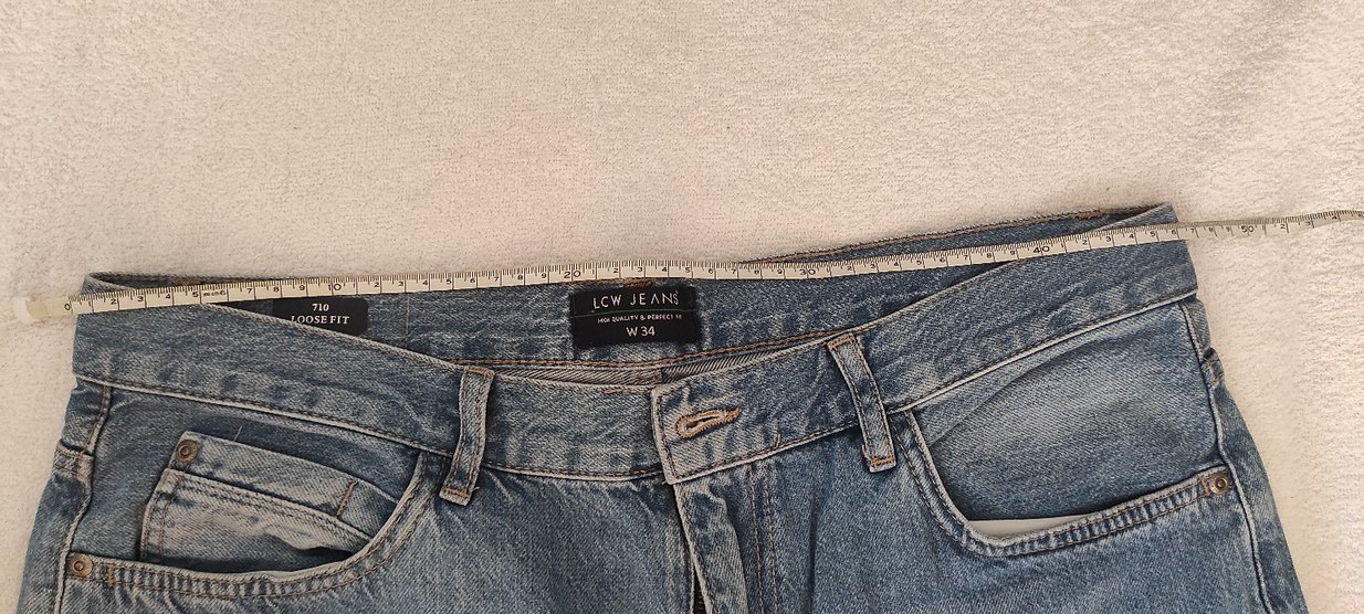 LCW Jeans Gri Bol Kesim Midi Kot Pantolon - Görsel 3