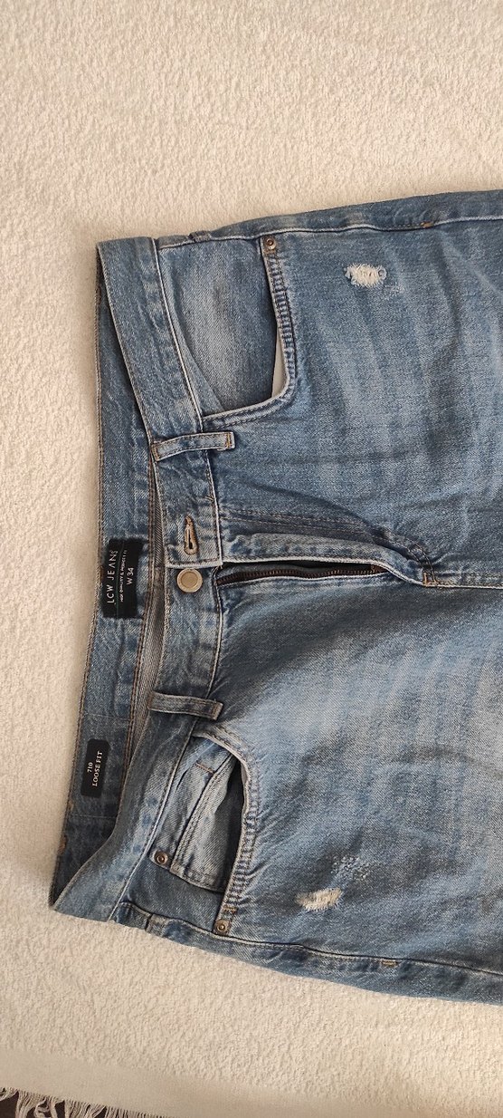 LCW Jeans Gri Bol Kesim Midi Kot Pantolon - Görsel 4
