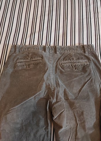 Kemer Detaylı Erkek Kahverengi Kadife  Pantolon - Görsel 4