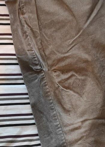 Kemer Detaylı Erkek Kahverengi Kadife  Pantolon - Görsel 3