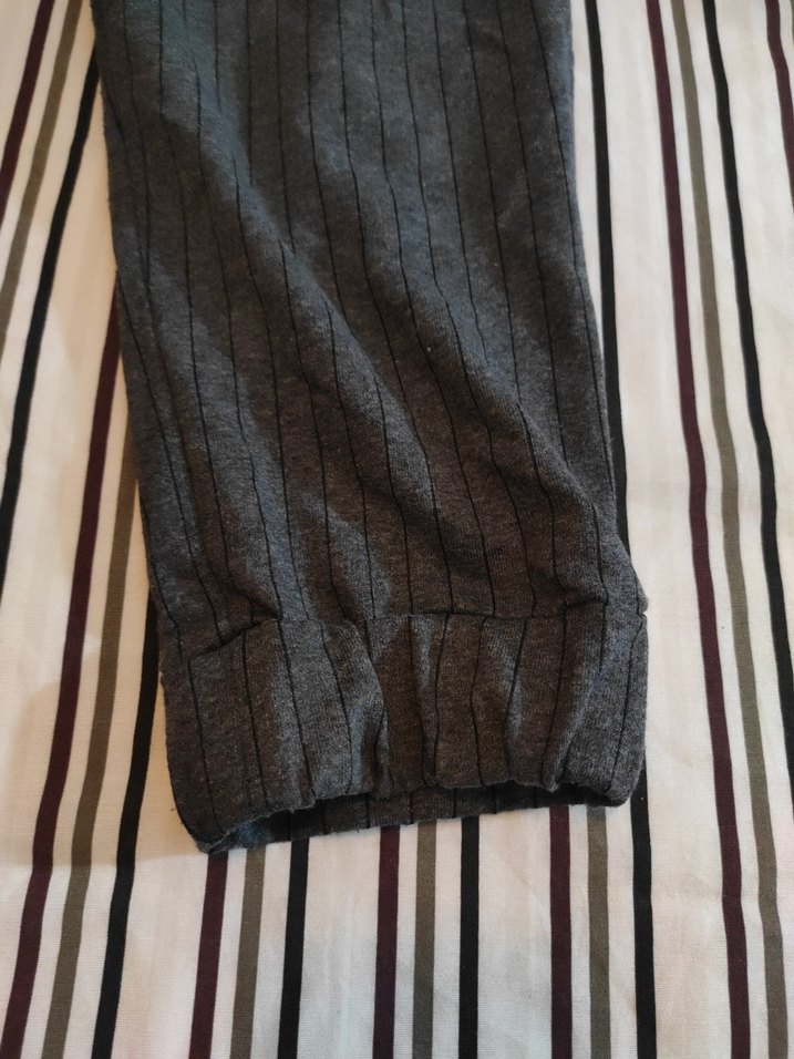 Gri Siyah Pilili Rahat Kesim Erkek Pantolon - Görsel 4