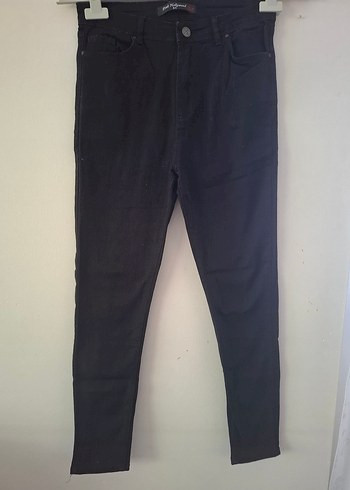 Siyah Kadın Regular Fit Midi Kot Pantolon - Görsel 3