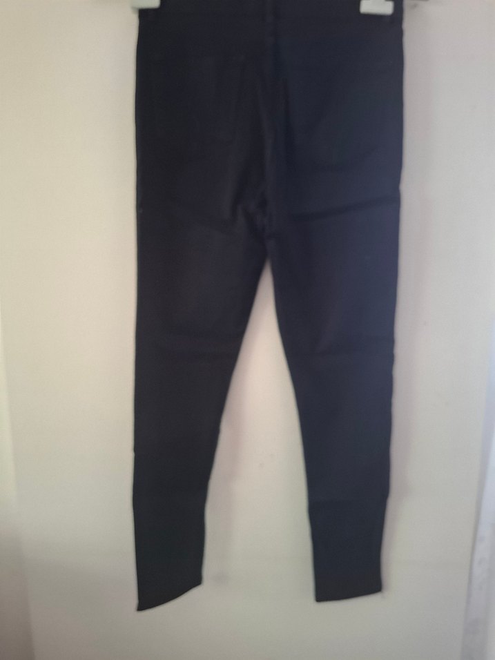 Siyah Kadın Regular Fit Midi Kot Pantolon - Görsel 4