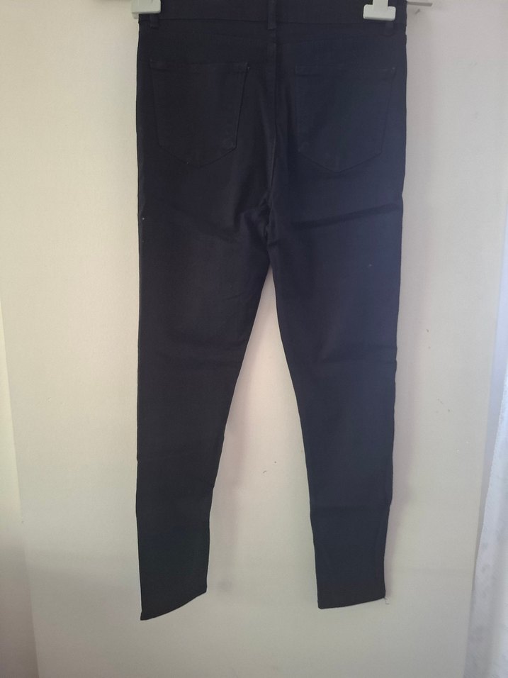 Siyah Kadın Regular Fit Midi Kot Pantolon - Görsel 5