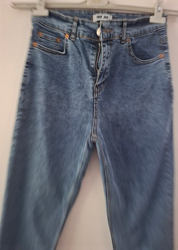 Kadın Mavi Denim Regular Fit Midi Jean - Görsel 2