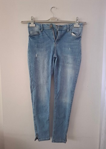 Gevşek Kesim Mavi Denim Kadın Pantolon - Görsel 2