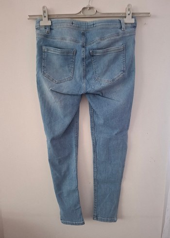 Gevşek Kesim Mavi Denim Kadın Pantolon - Görsel 4