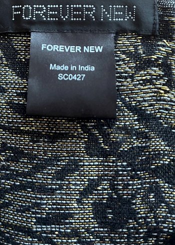 Desenli Bohem Gri şal. Porever New - Görsel 3