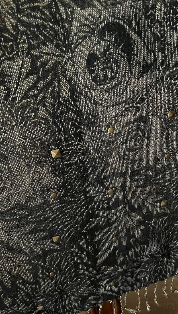 Desenli Bohem Gri şal. Porever New - Görsel 2