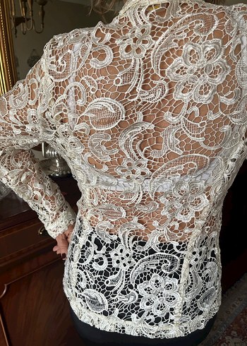 Küpür bej  dantel. İthal ceket. Mihos marka - Görsel 2