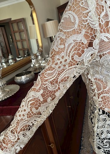 Küpür bej  dantel. İthal ceket. Mihos marka - Görsel 3