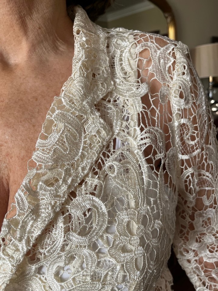 Küpür bej  dantel. İthal ceket. Mihos marka - Görsel 5