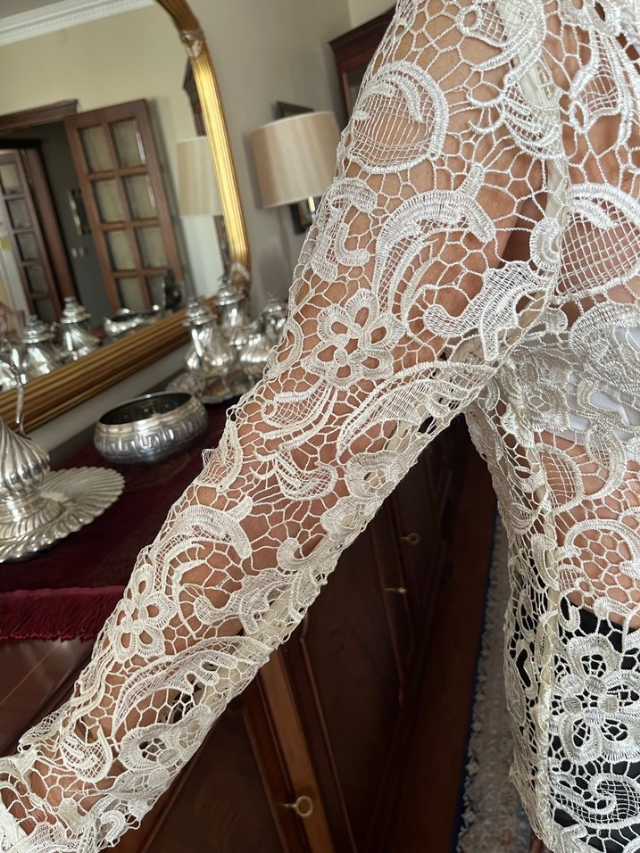 Küpür bej  dantel. İthal ceket. Mihos marka - Görsel 3