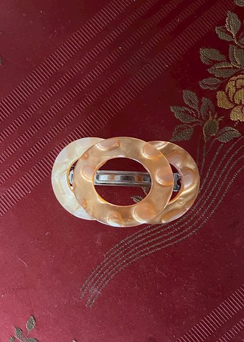 Taba ve oranj karışımı sedef saç tokası - Görsel 6