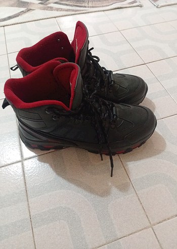 Kırmızı Bağcıklı Erkek Biker Botları - Görsel 4