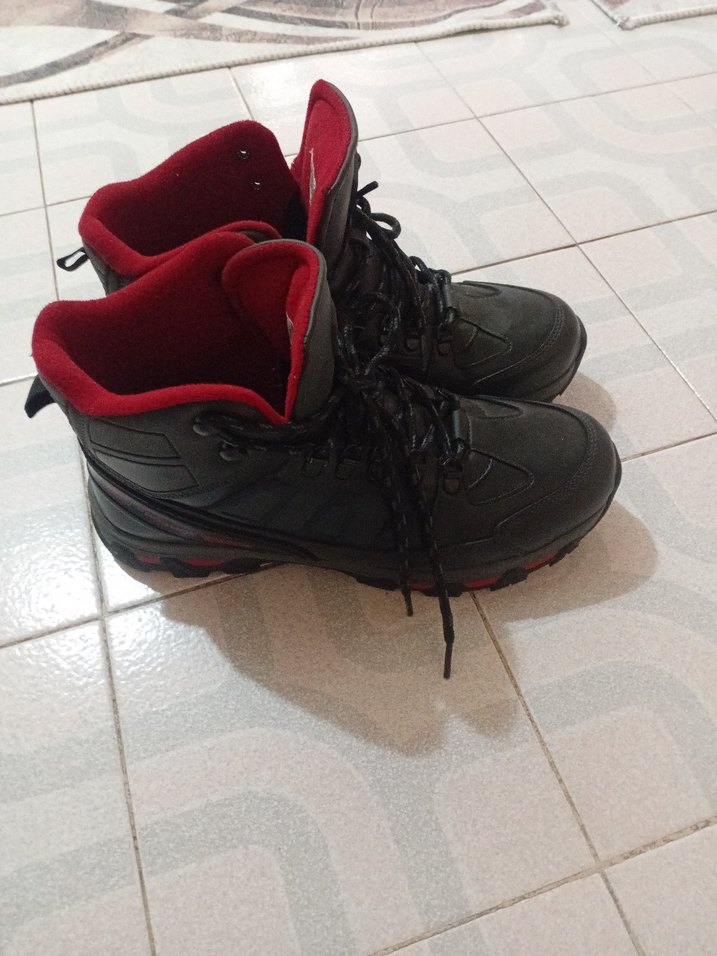 Kırmızı Bağcıklı Erkek Biker Botları - Görsel 4