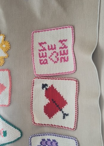 Renkli Örgü Banyo Süngeri Seti - Görsel 2