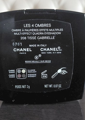 Chanel Les 4 Ombres Çoklu Efektli Göz Farı 208 Tissé Gabrielle - Görsel 2