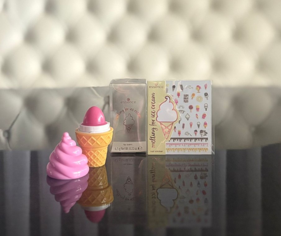 Essence Pastel Pembe Dondurma Temalı Dudak Balm ve Tırnak Süsü - Görsel 2