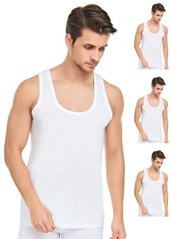 Beyaz Erkek Atlet Regular Fit