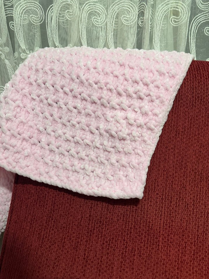 Pembe Örgü Çocuk Battaniyesi - Görsel 2