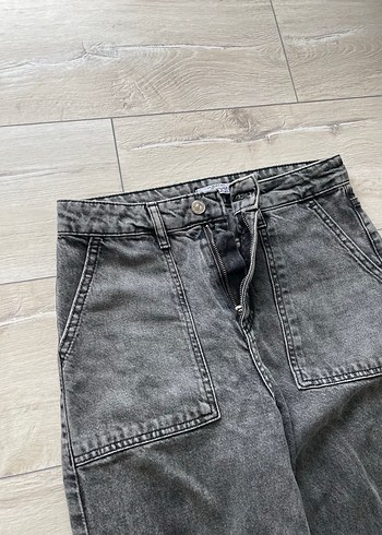 Defacto Yikamali Gri Denim Pantolon