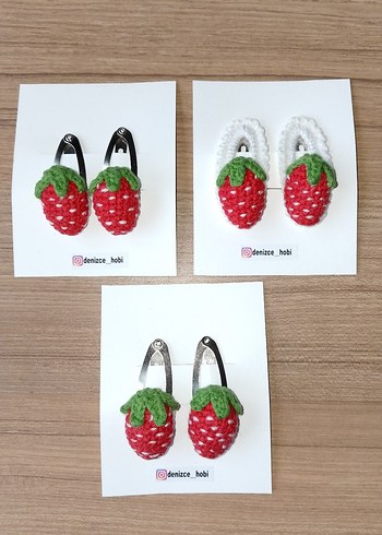 Çilek Desenli Toka - Görsel 2