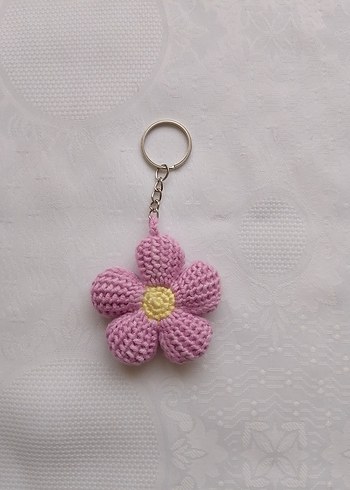 Renkli Örgü Çiçek Anahtarlıklar - Görsel 4