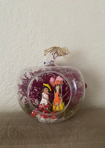 Renkli Pembe Figürlü Dekoratif Bebek