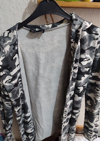 Gri Kamuflaj Desenli Erkek Polar Sweatshirt - Görsel 2