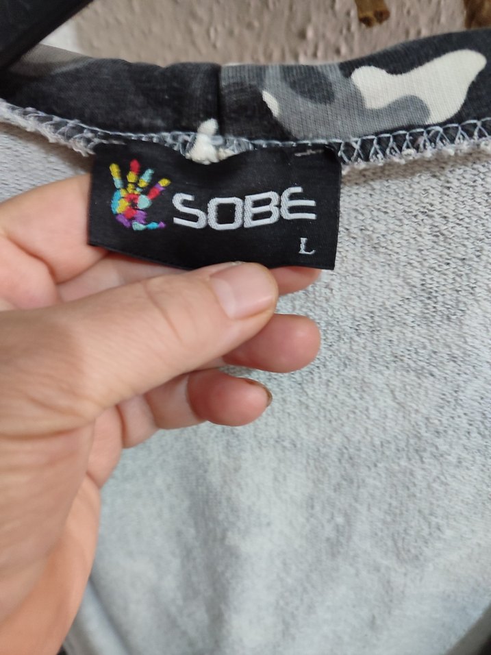 Gri Kamuflaj Desenli Erkek Polar Sweatshirt - Görsel 4