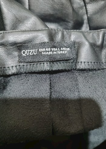 Kadın Siyah Parlak Deri Pilili Midi Etek - Görsel 4