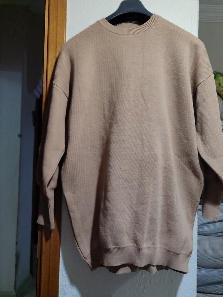 Bej Örgü Kadın Uzun Kollu Kazak - Görsel 2