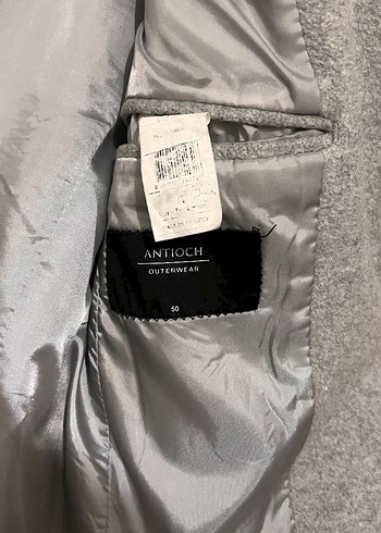 Gri Düğmeli Erkek Midi Kaban bel kısmı 46 omuz 43 - Görsel 3