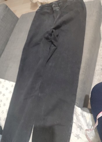 Gri Erkek Bol Kesim Denim Pantolon - Görsel 3