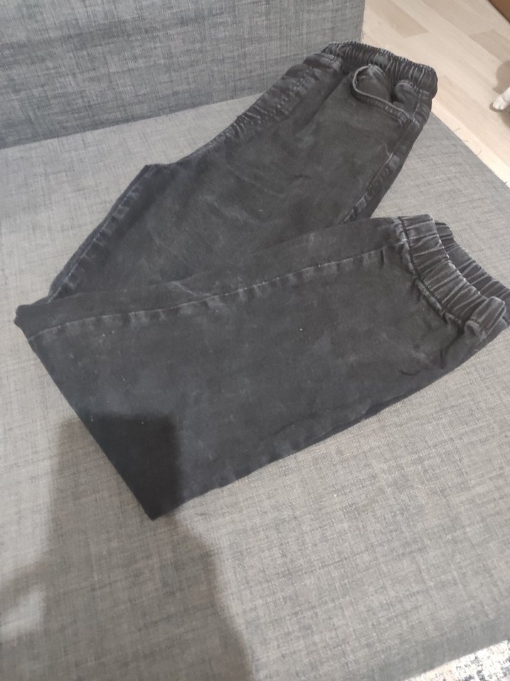 Gri Erkek Bol Kesim Denim Pantolon - Görsel 2