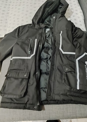 Erkek Siyah Streetwear Kapüşonlu Mont - Görsel 3