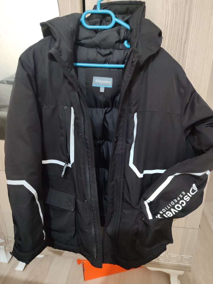 Erkek Siyah Streetwear Kapüşonlu Mont - Görsel 5