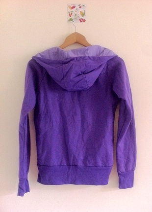 36 Beden Alman Malı Mor Fermuarlı Hoody