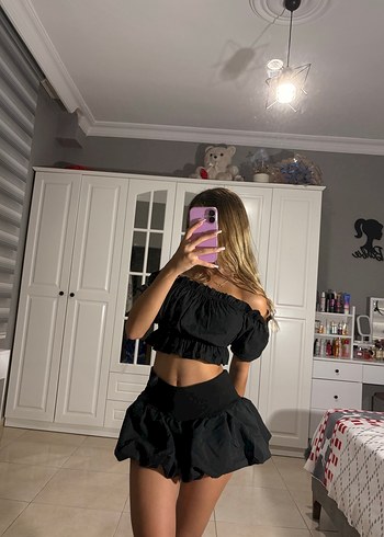 Balon etek/crop takım