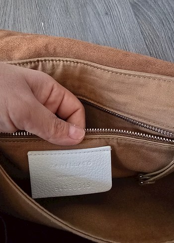 Beden camel Renk Bej Deri Tokalı Kadın Çanta