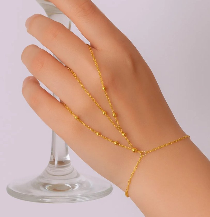 Minimalist Toplu Zincirli Kadın El Zinciri - Görsel 3