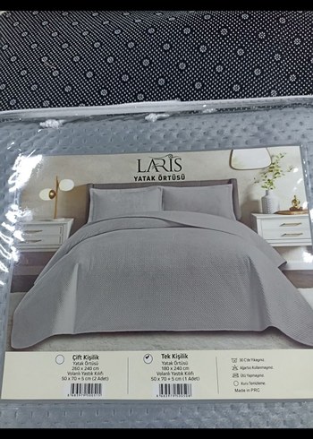 Laris Tek Kişilik Yatak Örtüsü Gri - Görsel 4