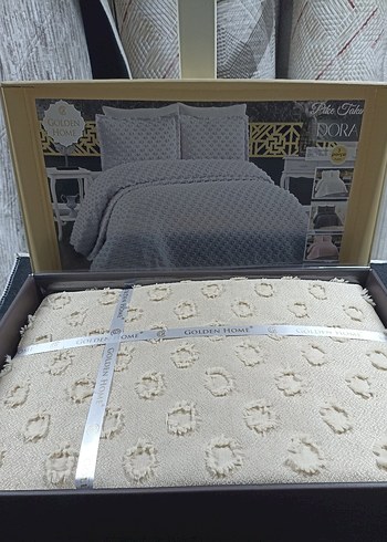 Golden Home Pike Takımı Sakallı Bej Renk Çift kişilik - Görsel 3