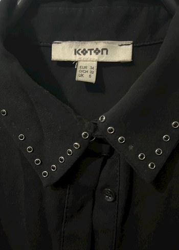 Siyah Kolsuz Düğmeli Gömlek - Görsel 2