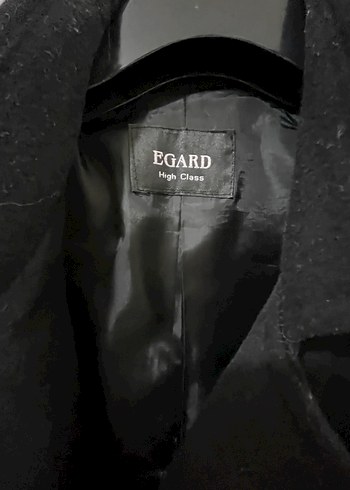 Düğmeli Siyah Deri Detaylı Erkek Kaban - Görsel 4