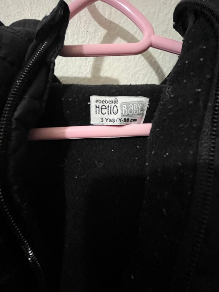 Kapüşonlu Siyah Erkek Çocuk Mont - Görsel 3