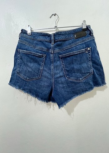 Kadın Mavi Denim Mini Şort - Görsel 2