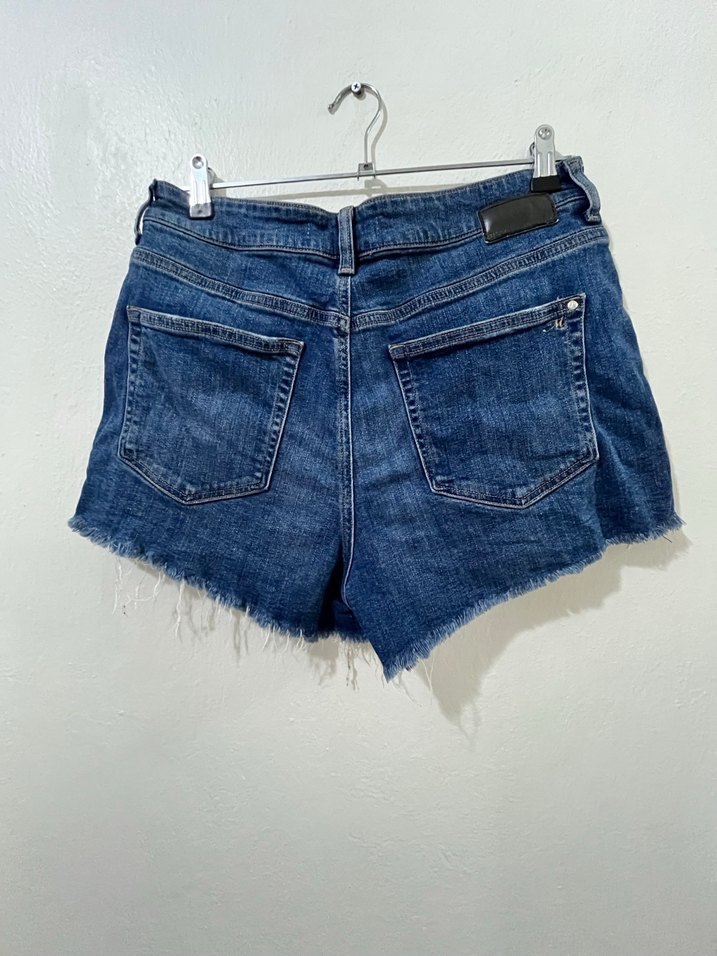 Kadın Mavi Denim Mini Şort - Görsel 2